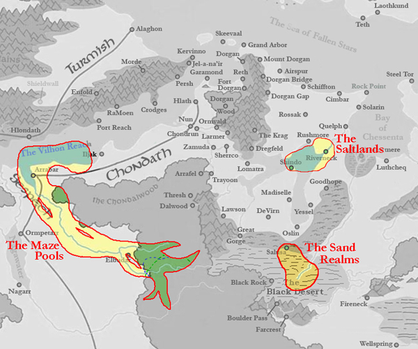 Rossak Underdark Regions Map