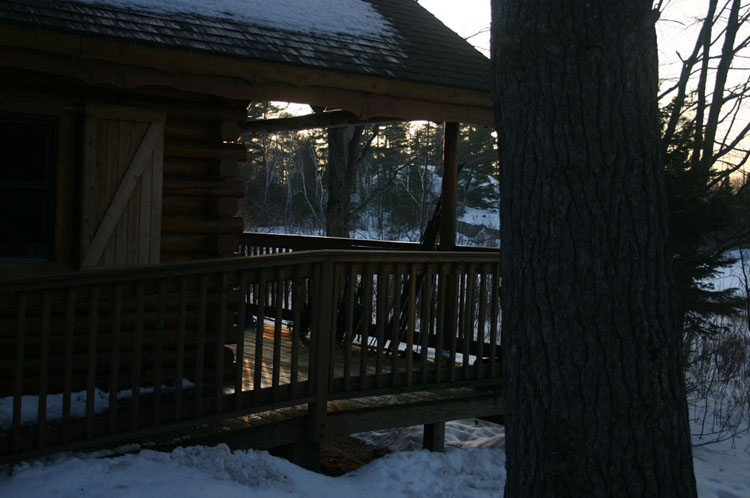 Cabin #3 at Sunrise, Harlow Lake.