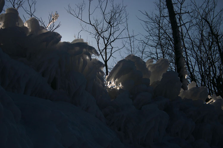 Ice formations on Little Presque Isle.